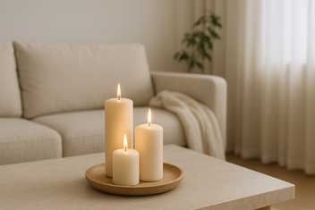Bougie blanche : signification, symbolique & usages déco