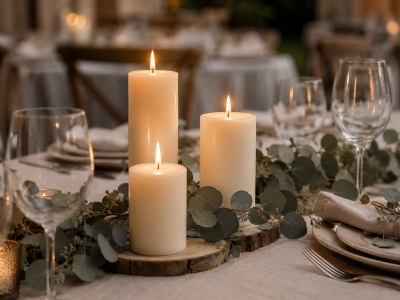 Bougies blanches pour mariage : inspirations et bonnes pratiques