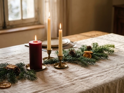 Bougie rouge : signification, nuances et usage à Noël